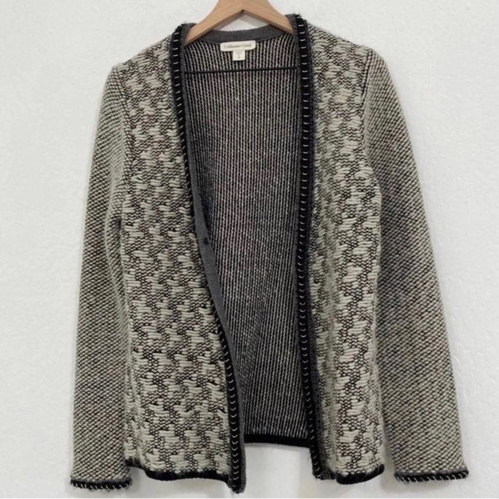 Coldwater Creek Women’s 8 wool One Button Knit Cardigan Sweater